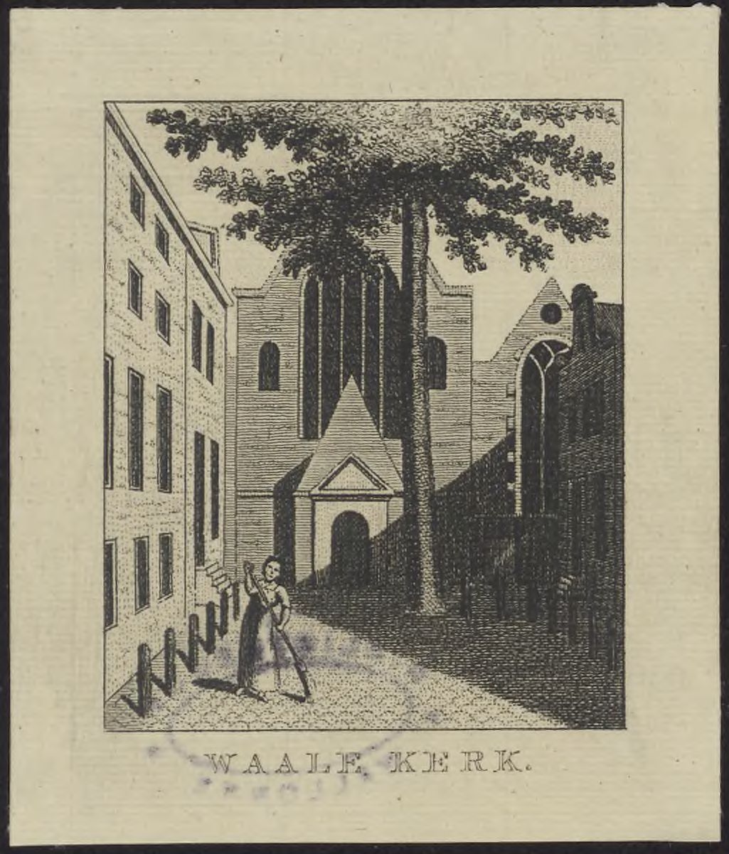 Frontal view of a Walloon church