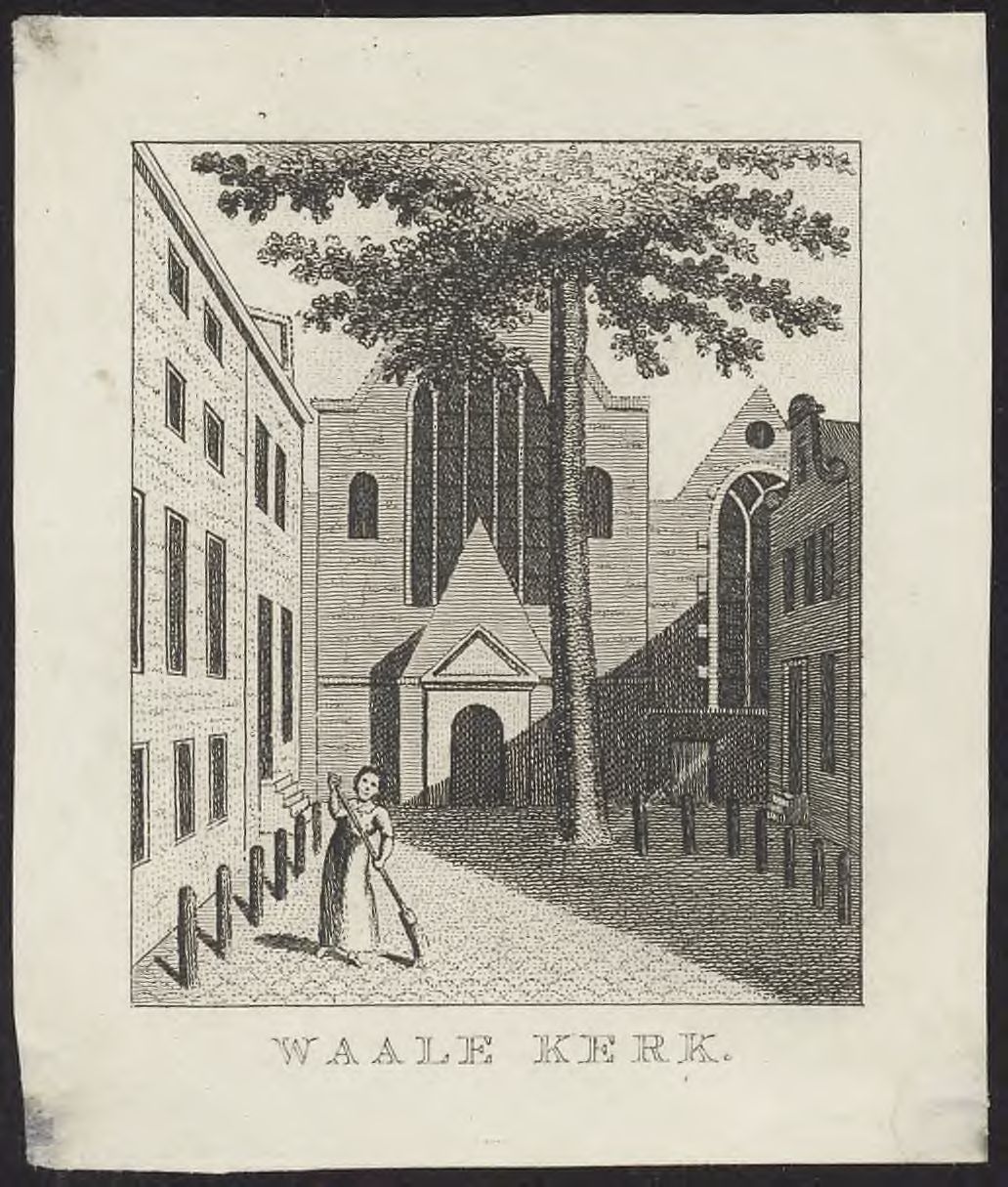 Frontal view of a Walloon church