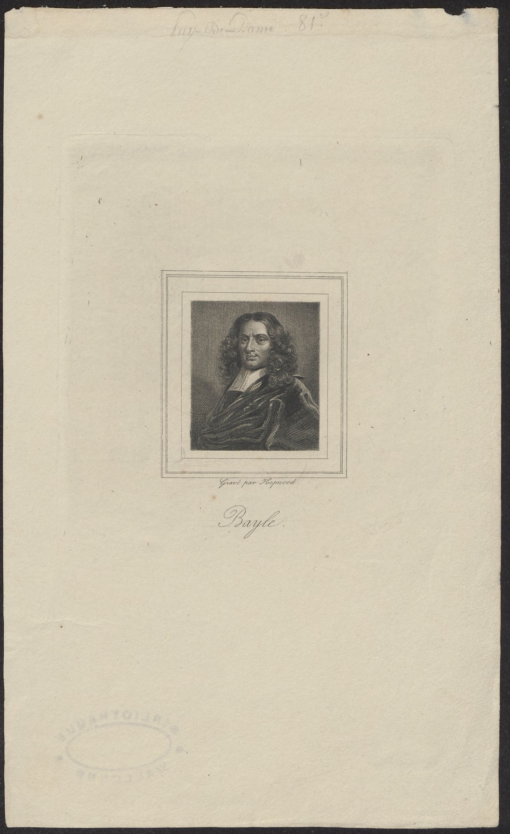 Portrait of Pierre Bayle