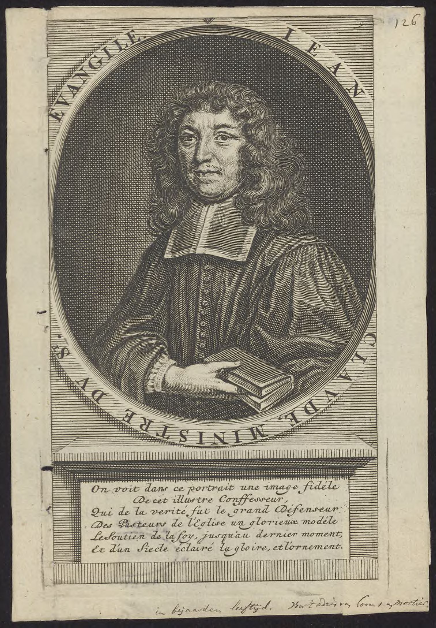 Portrait of Jean Claude, Ministre de Charenton