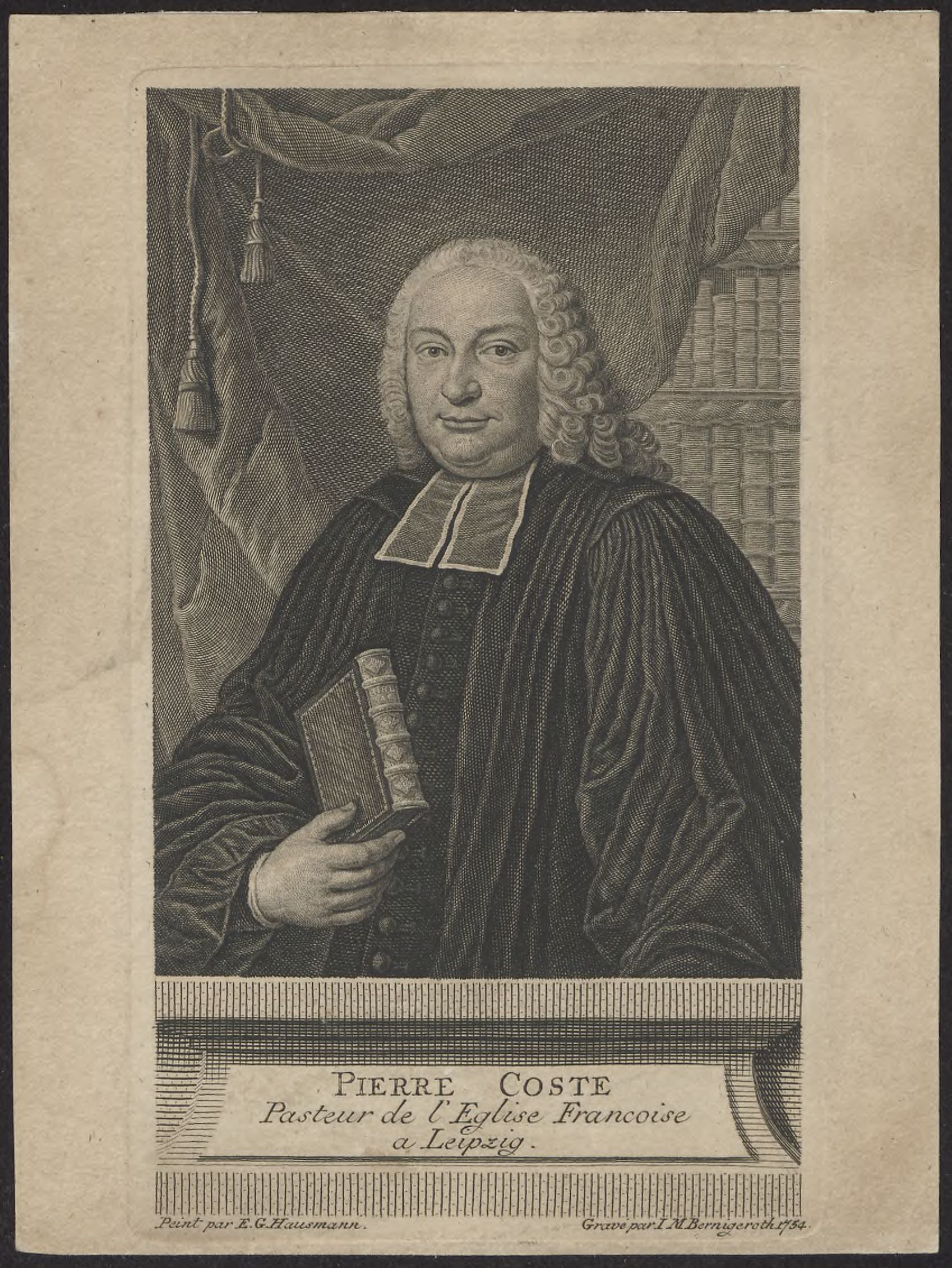 Portrait of Pierre Coste, Walloon minister in Leipzig