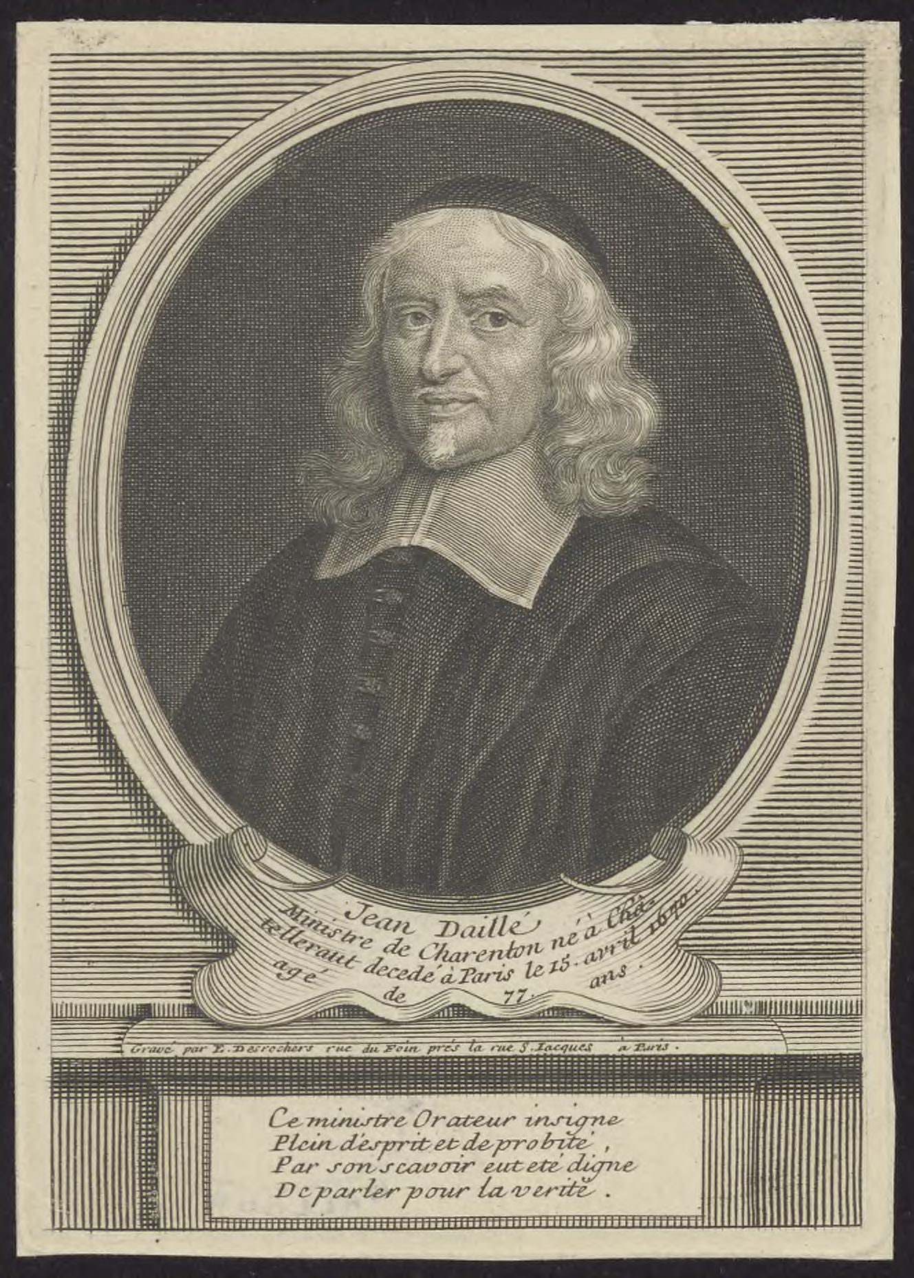 Portrait of Johannes Dallaeus/ Jean Daillé