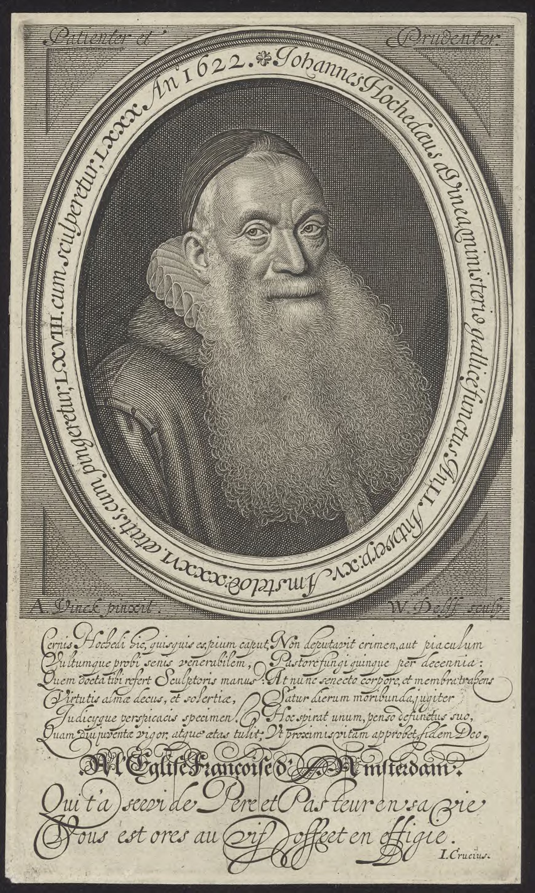 Portrait of Johannes Hochedaeus, Walloon minister in Amsterdam