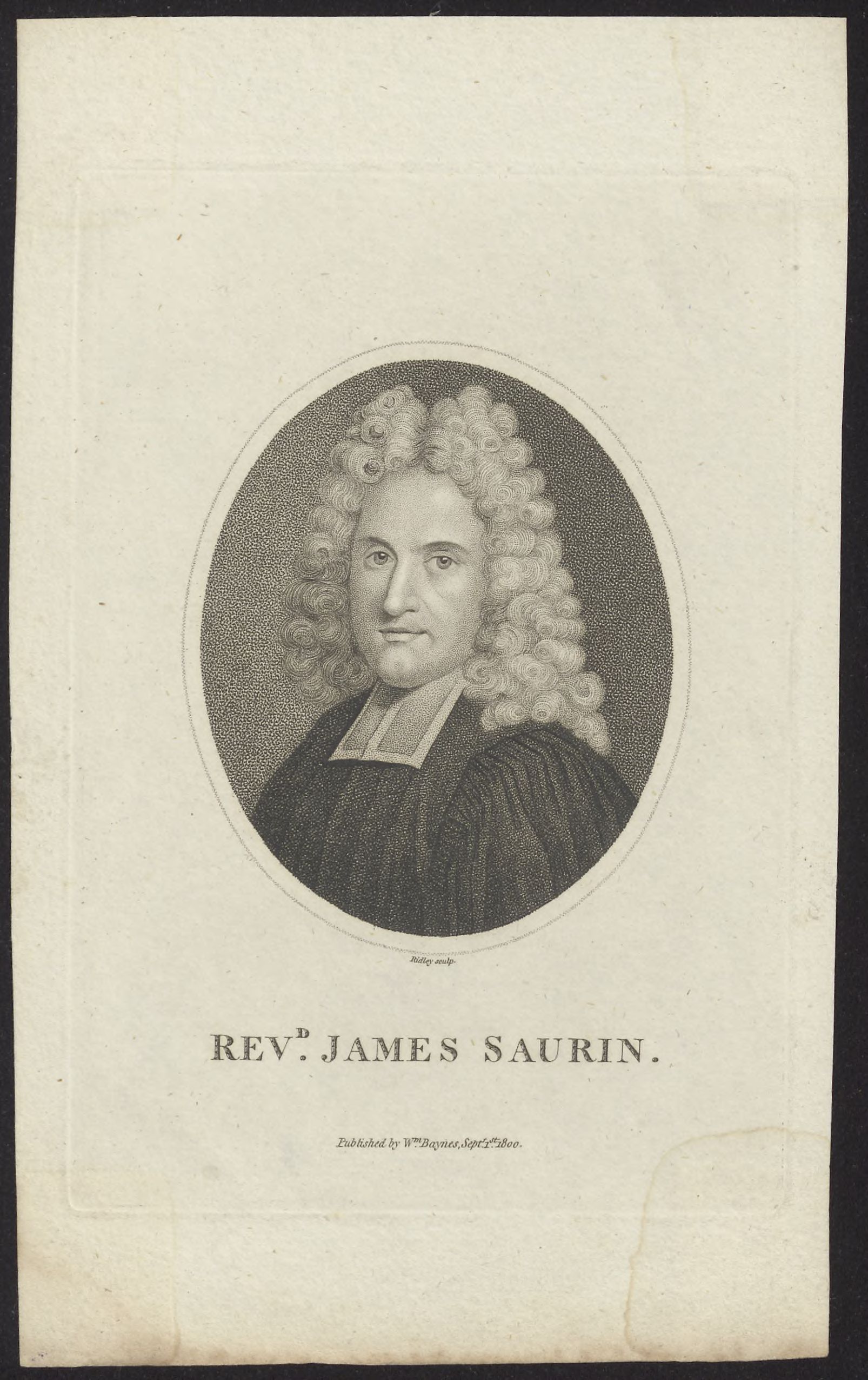 Portrait of Jacques Saurin, minister at The Hague