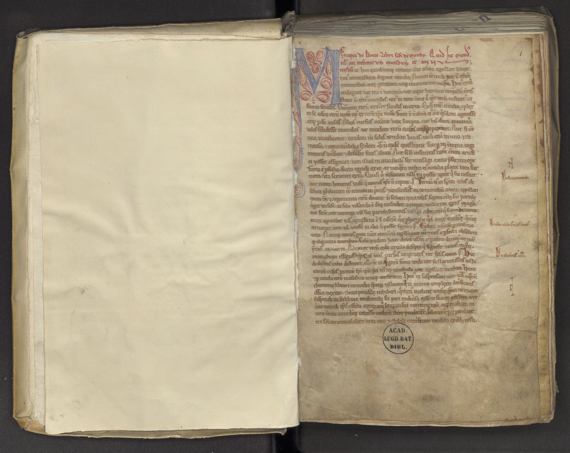 Plinijaus veikalo „Naturalis historia“ rankraščio puslapis.