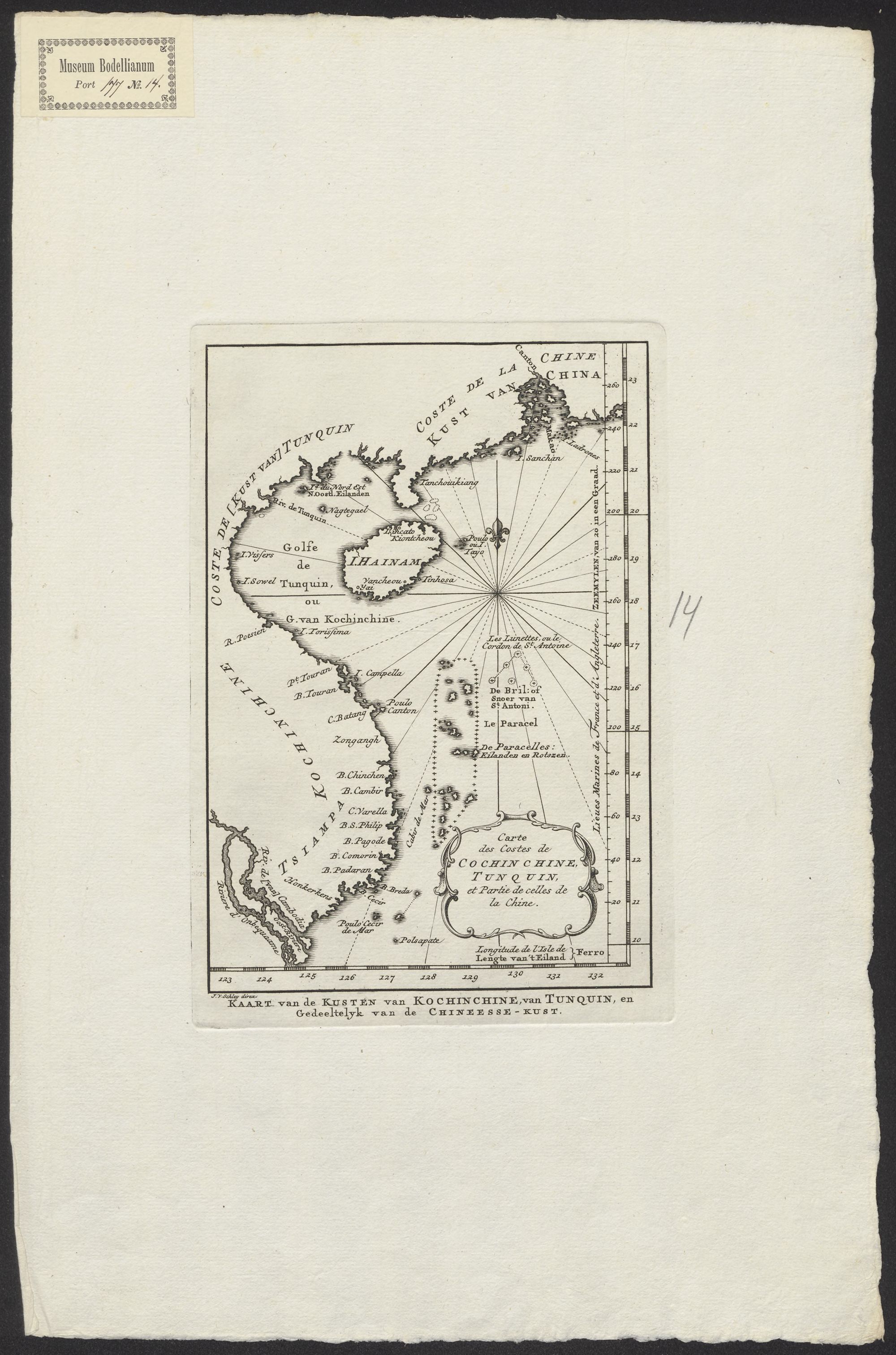 Carte des Costes de Cochin Chine, Tunquin, et Partie de celles de la Chine