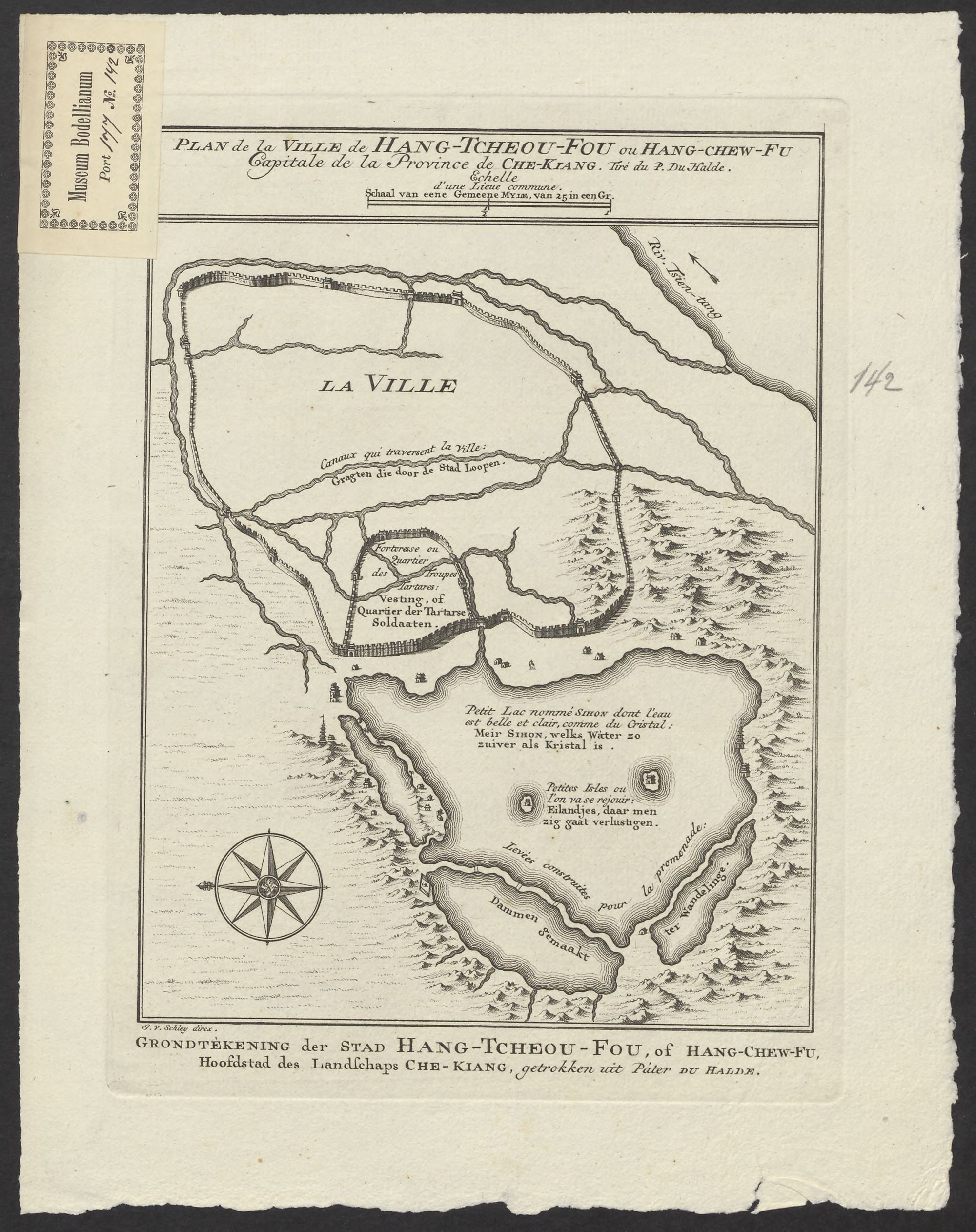 Plan de la Ville de Hang-Tcheou-Fou ou Hang-chew-Fu: Capitale de la Province de Che-Kiang