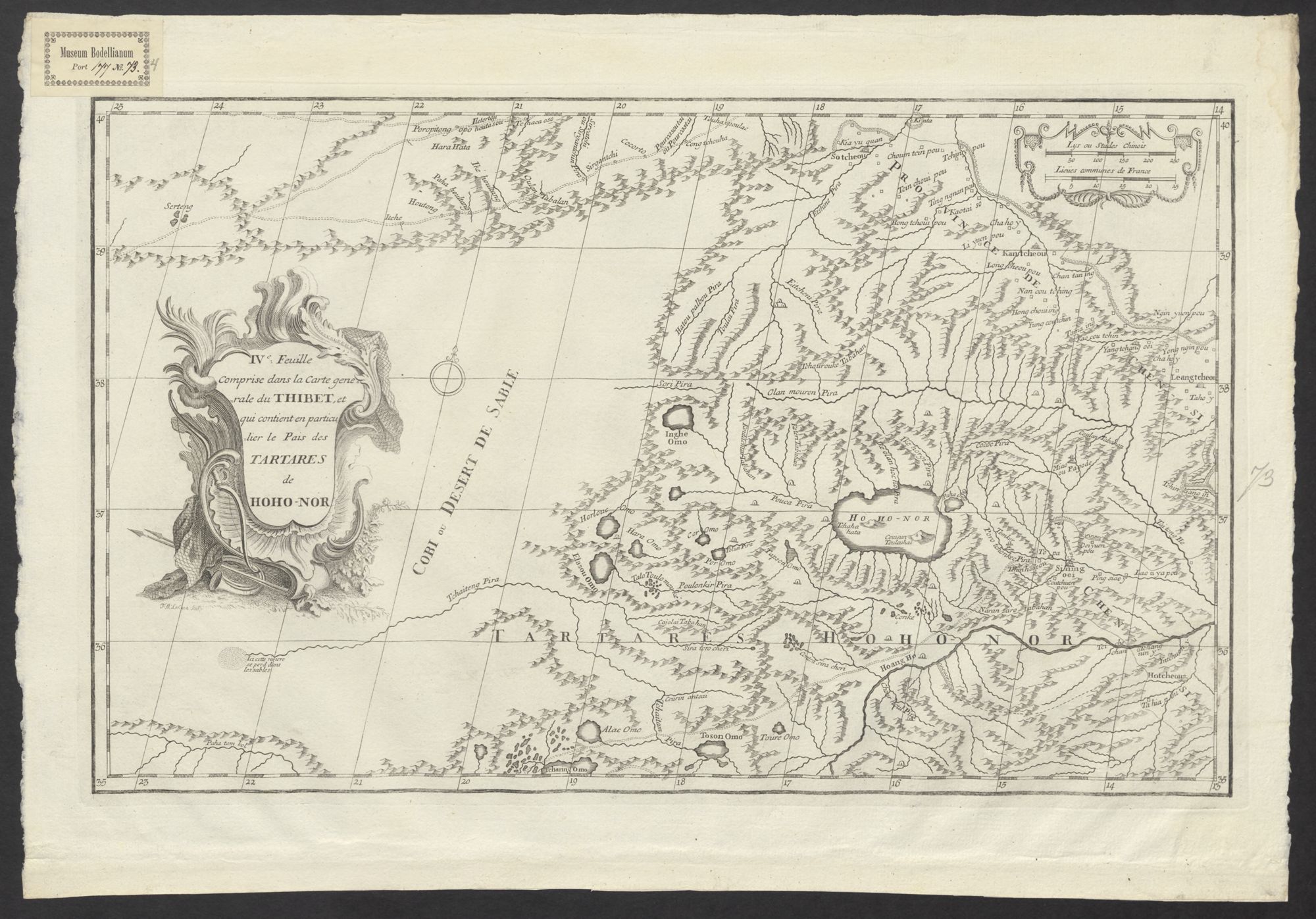 IVe. Feuille Comprise dans la Carte Générale du Thibet, et qui contient en particulier Le Pais des Tartares de Hoho-Nor