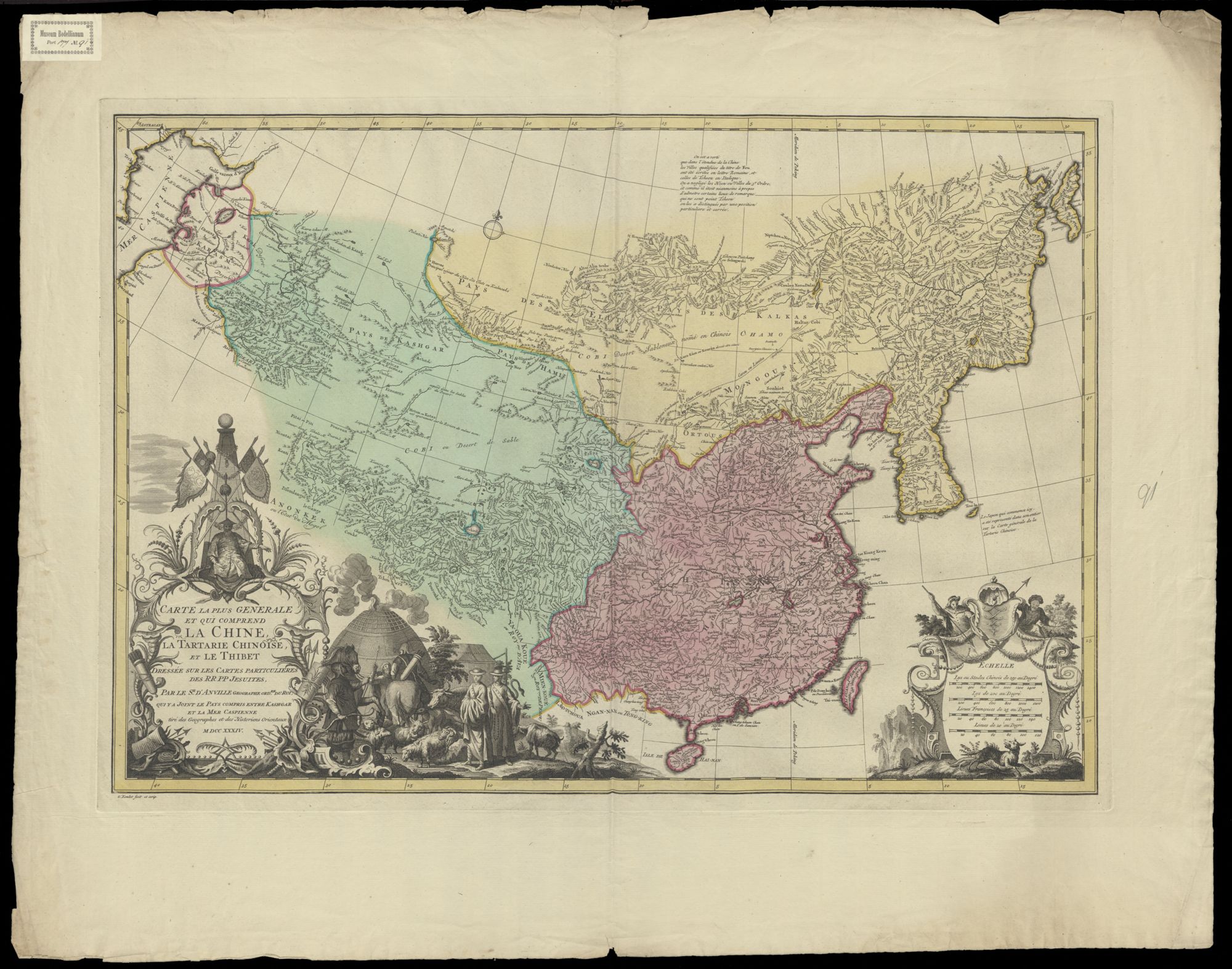 Carte la plus generale et qui comprend La Chine, la Tartarie Chinoise, et le Thibet: Dressée sur les Cartes particulieres des RR. PP. Jésuites