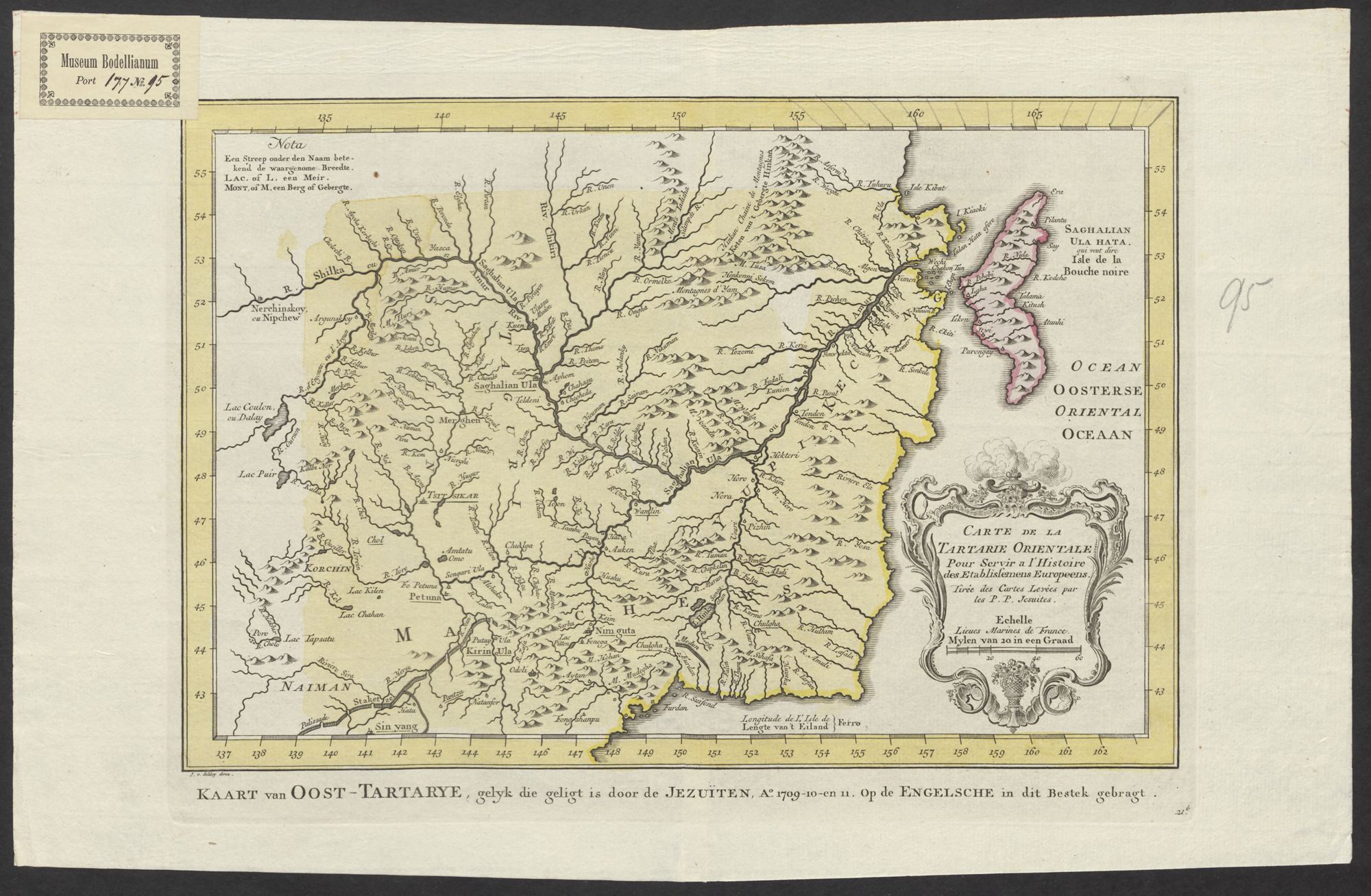Carte de la Tartarie Orientale: Pour Servir a l'Histoire des Etablissemens Europeens. Tirée des Cartes Levées par les P.P. Jesuites