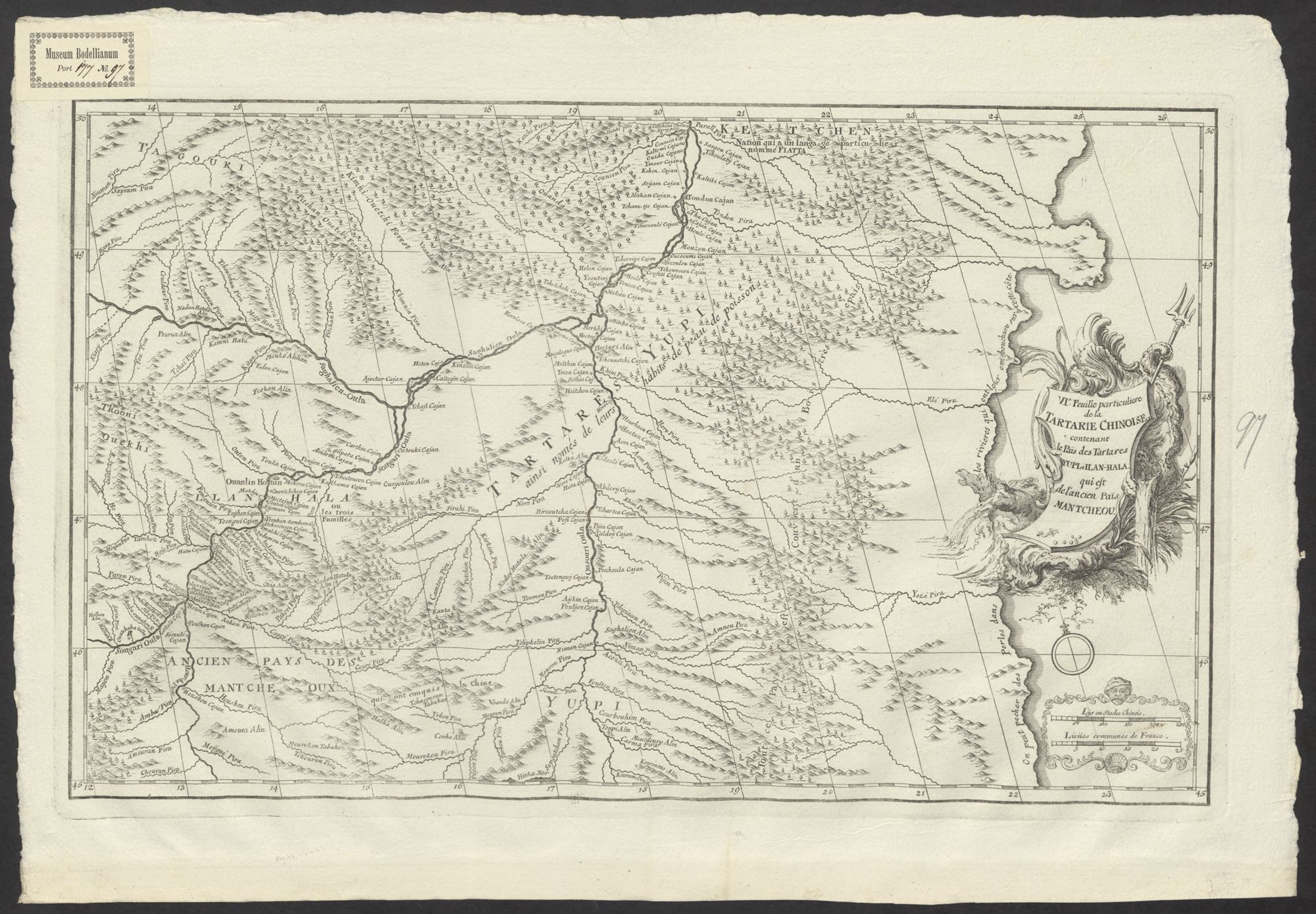 VIIe. Feuille particuliere de la Tartarie Chinoise, qui contient la plus grande partie du Païs occupé par les Tartares Kalkas