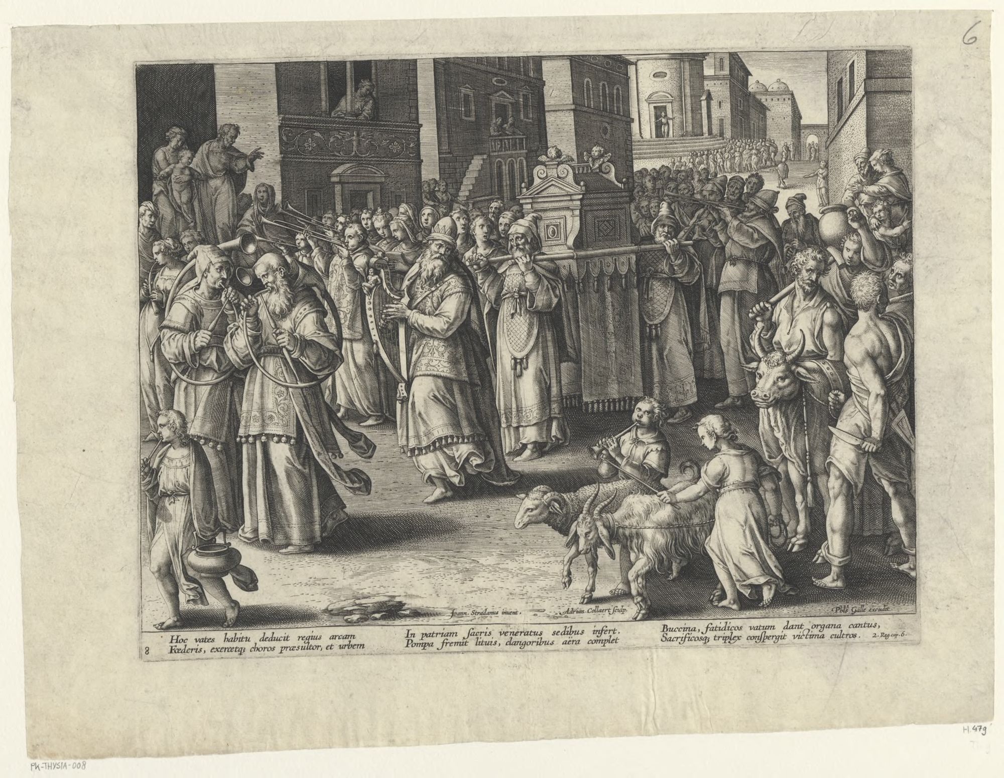 Encomium Musices: David and his people playing before the Lord as the Ark is brought to Jerusalem