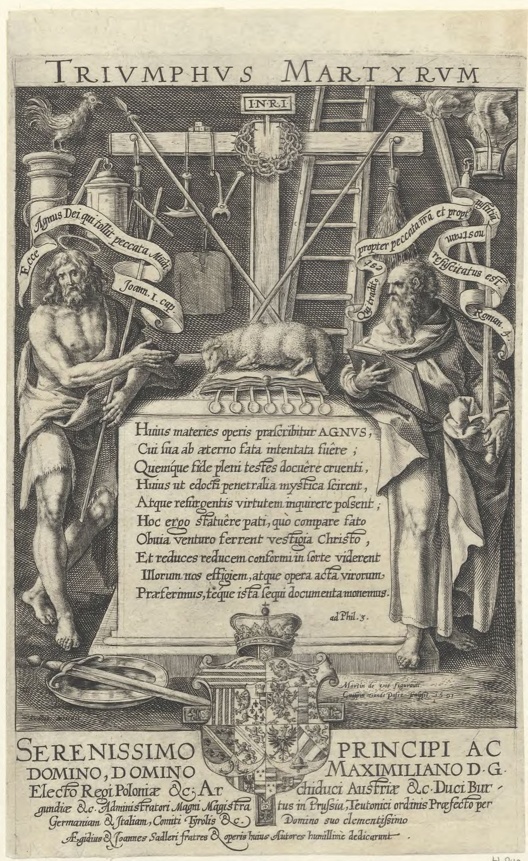 Triumphus Martyrum: Title plate