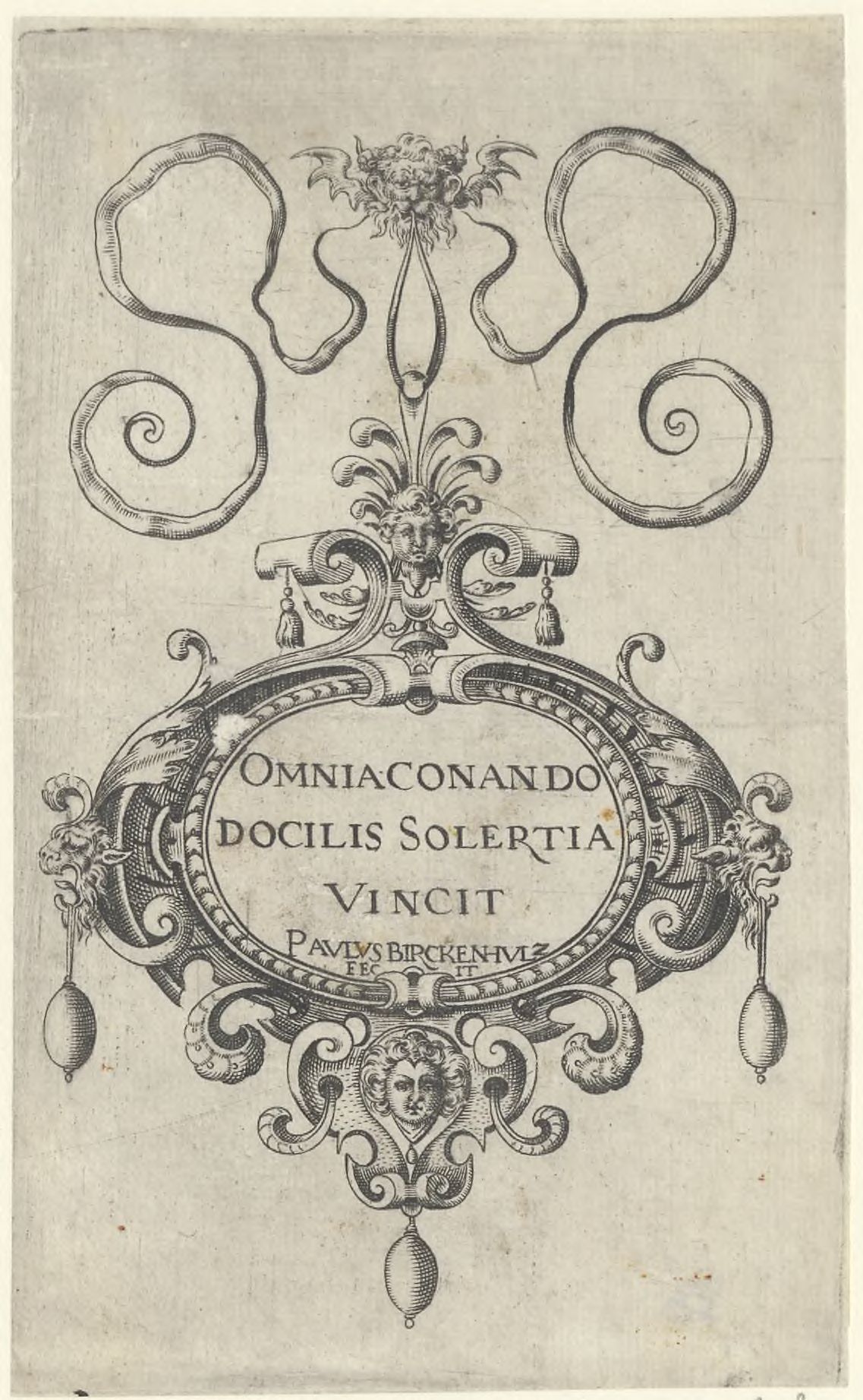 Title plate: Omnia conando dicilis solertia vincit
