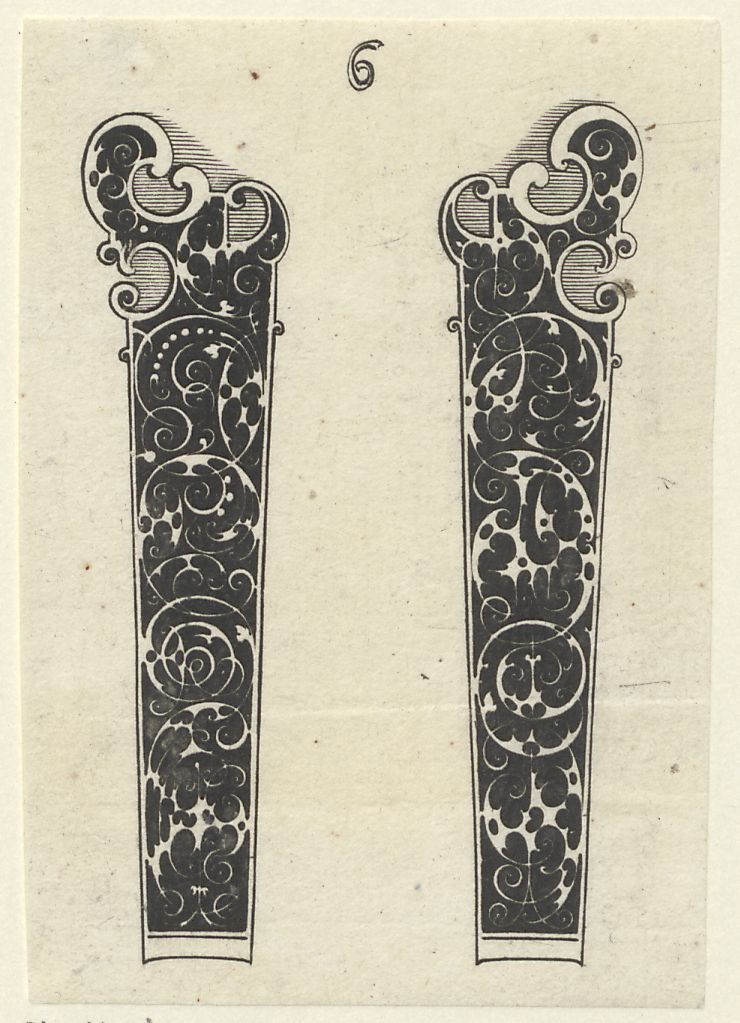 Two ornamental knife handles