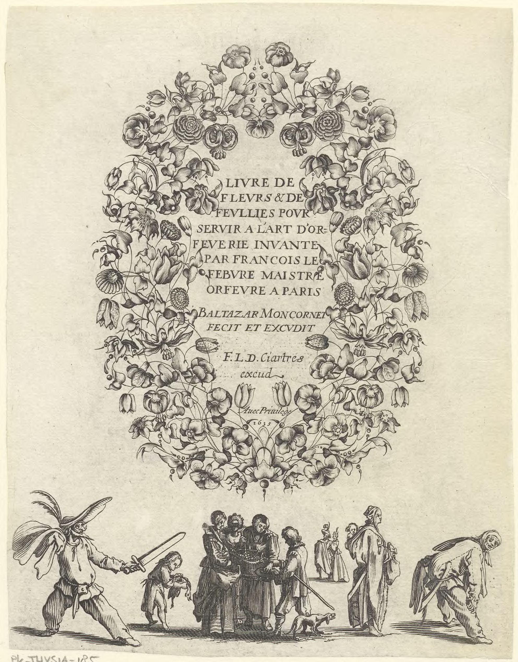 Bouquets for gold- and silversmiths: Title plate