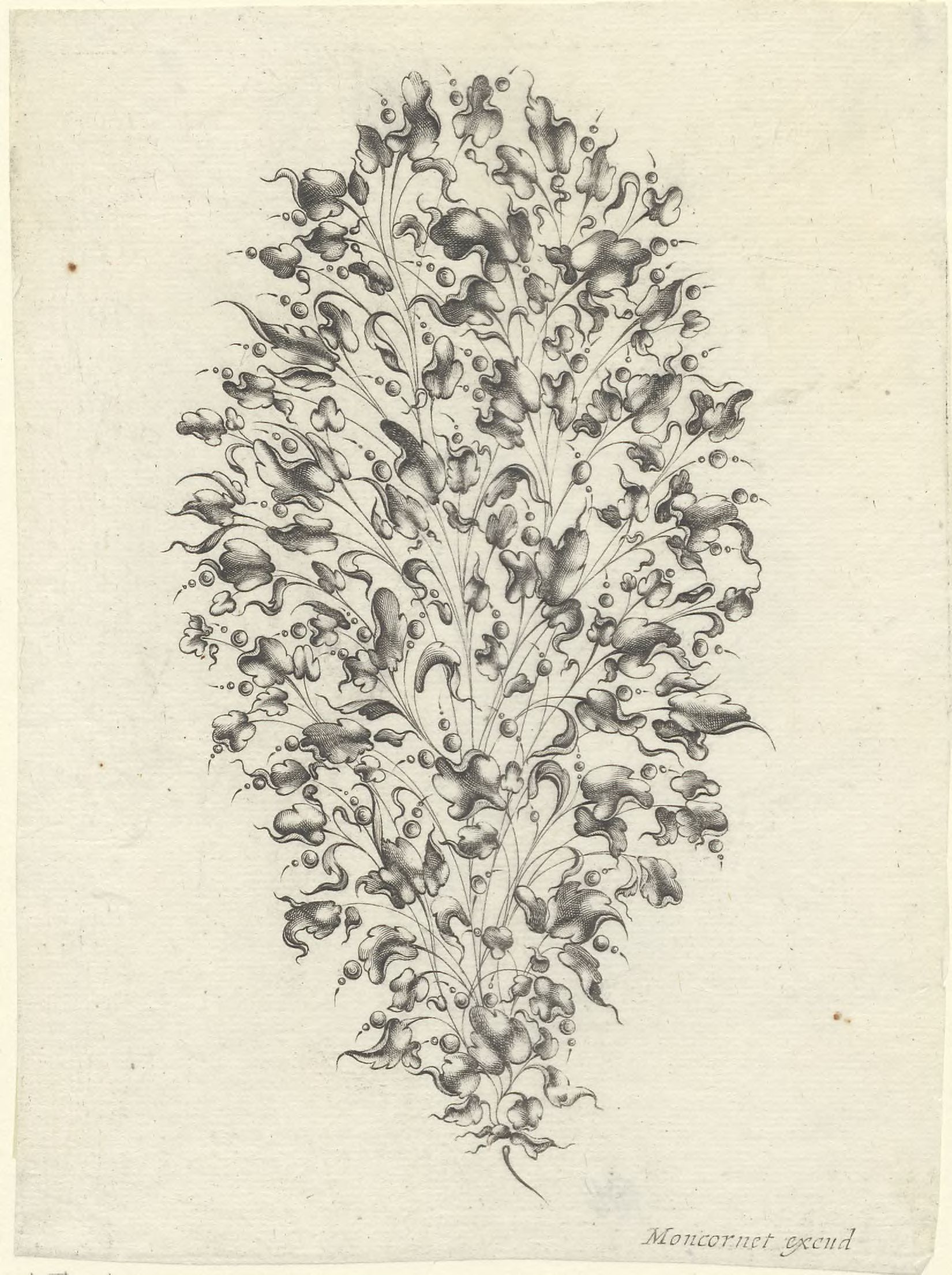 Stylized flowers and leafs: Stylized flowers and leafs in an oval bouquet