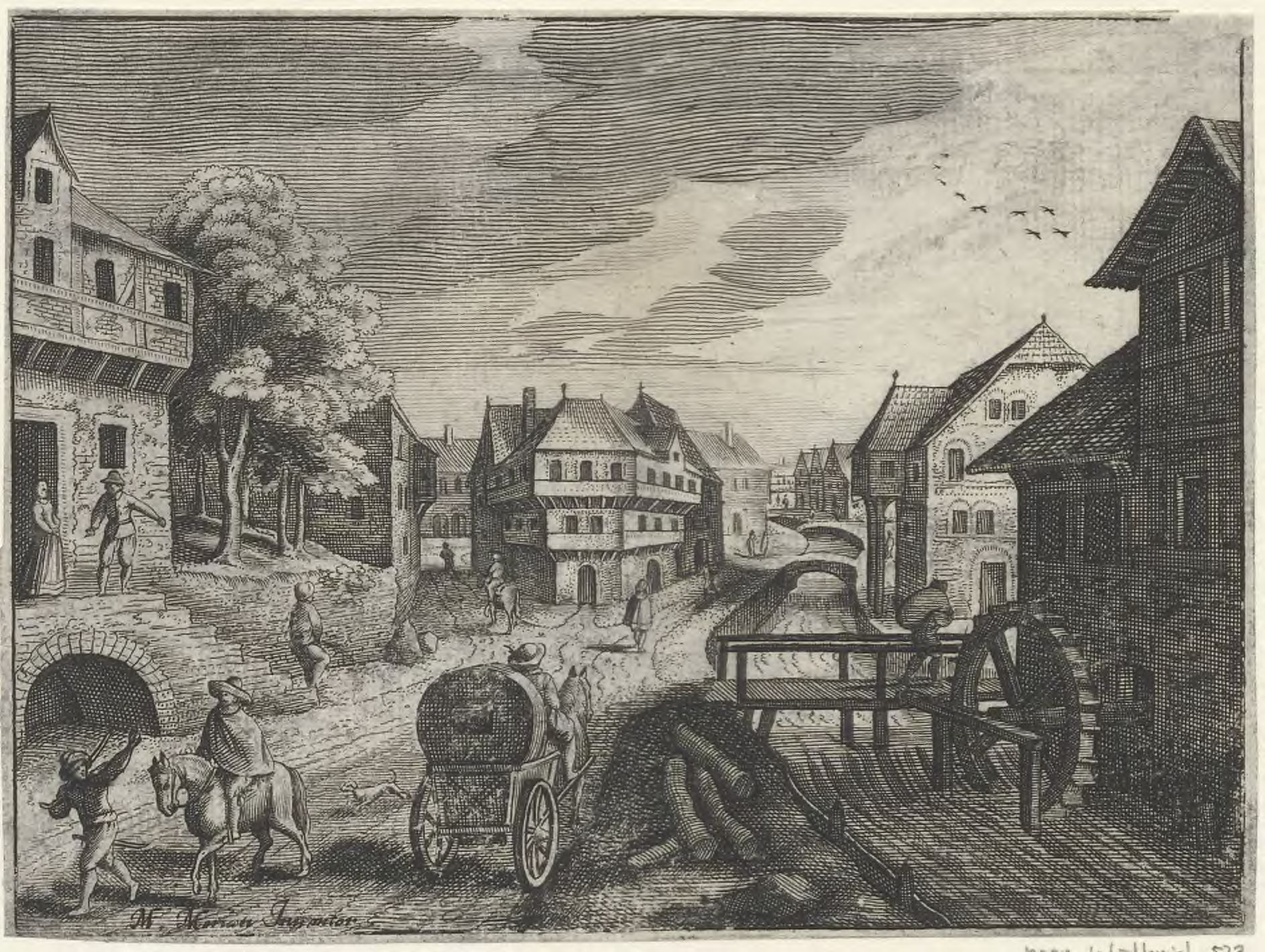 View of a busy village road
