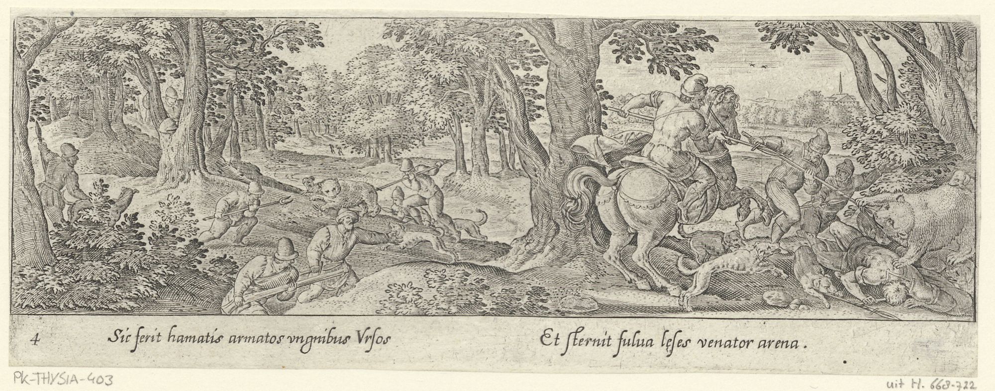 Venationis, piscationis, et aucupii typi: Bear hunt