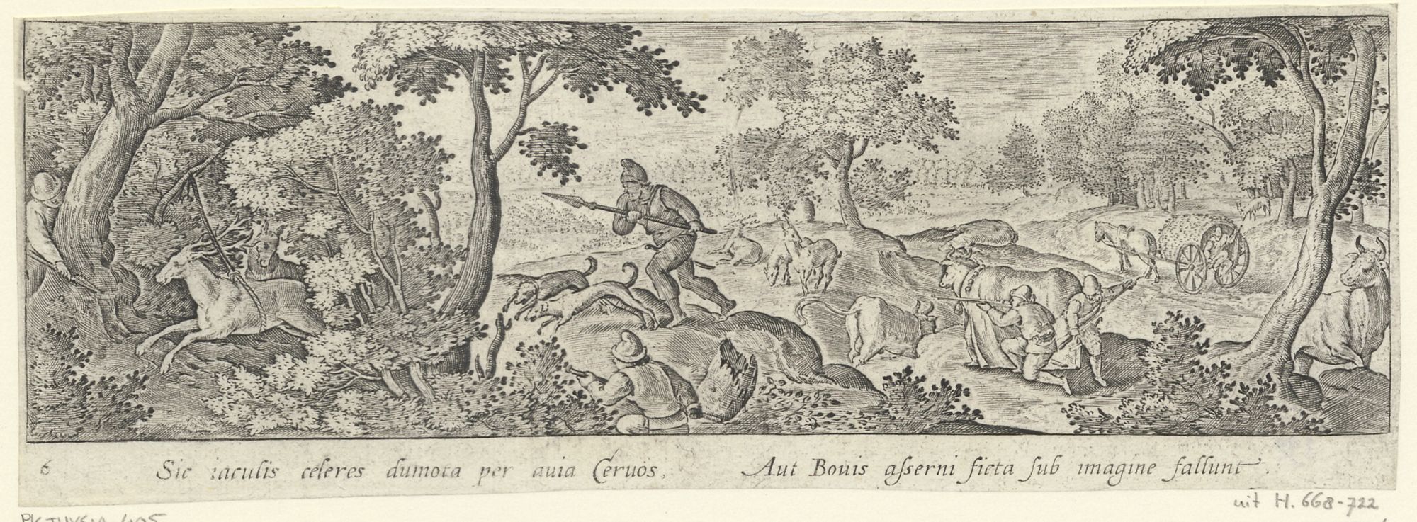 Venationis, piscationis, et aucupii typi: Deer hunt