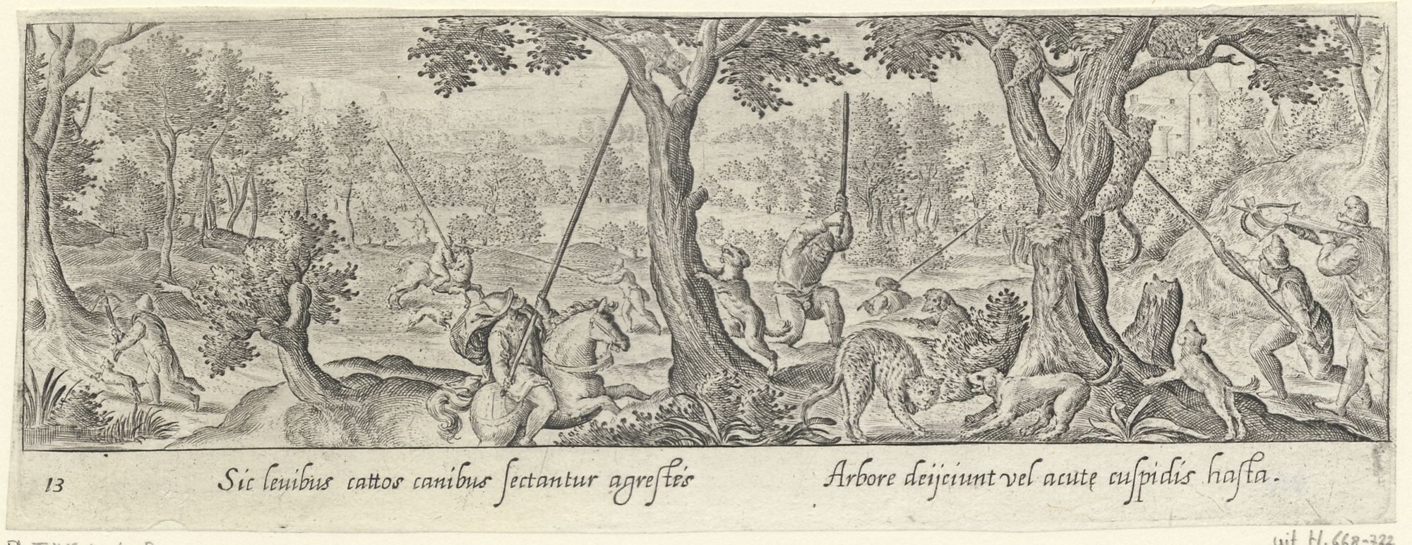 Venationis, piscationis, et aucupii typi: Wild cat hunt