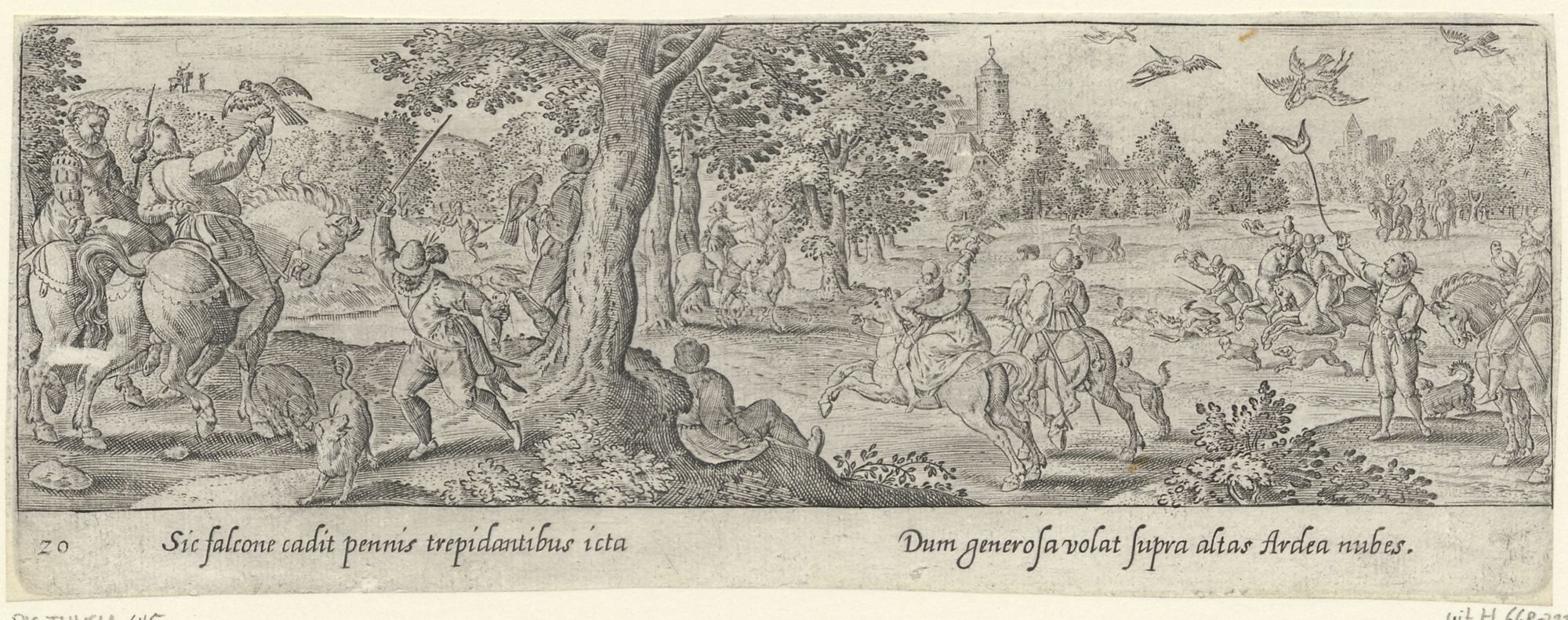 Venationis, piscationis, et aucupii typi: Falconry