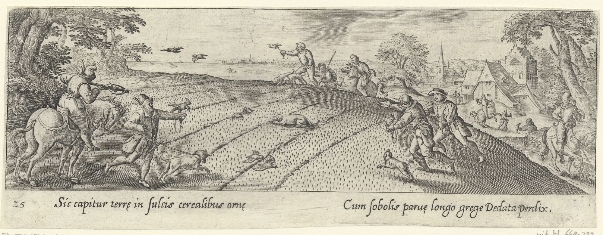 Venationis, piscationis, et aucupii typi: Partridge shooting