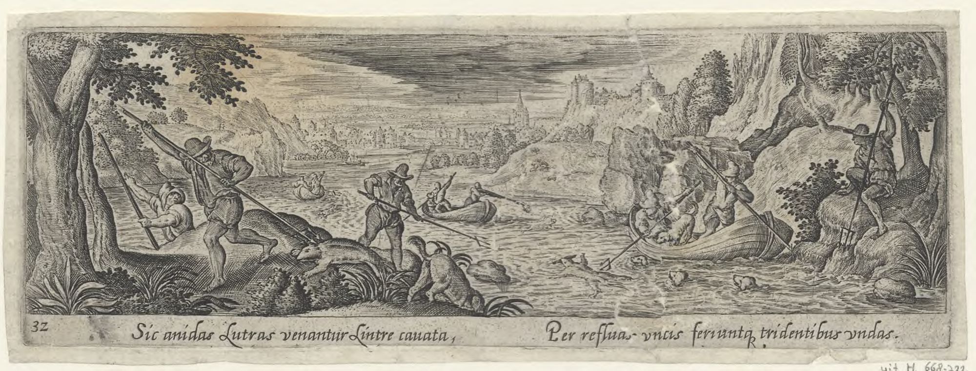Venationis, piscationis, et aucupii typi: Otter hunt