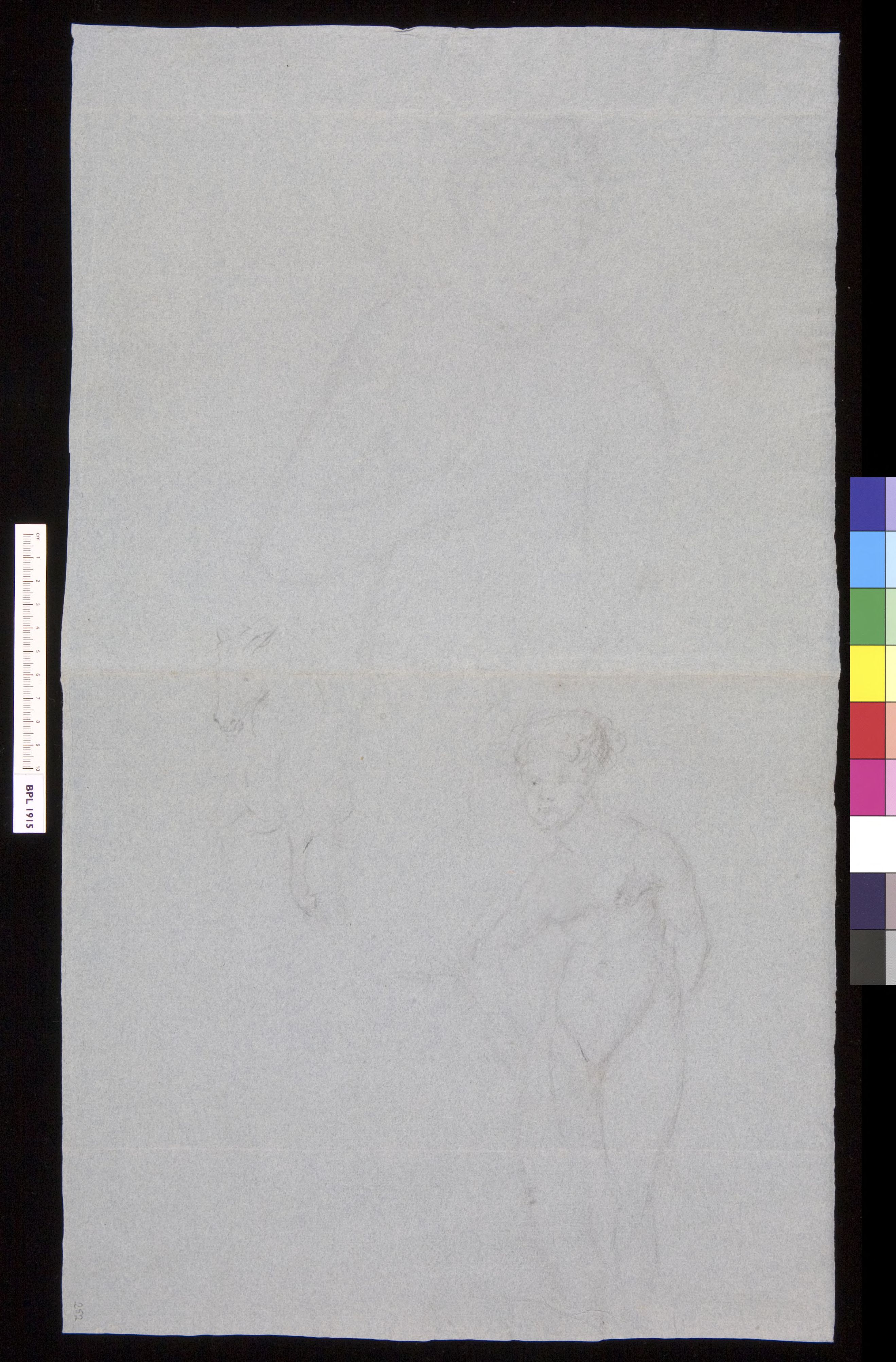Faint drawing of standing figures