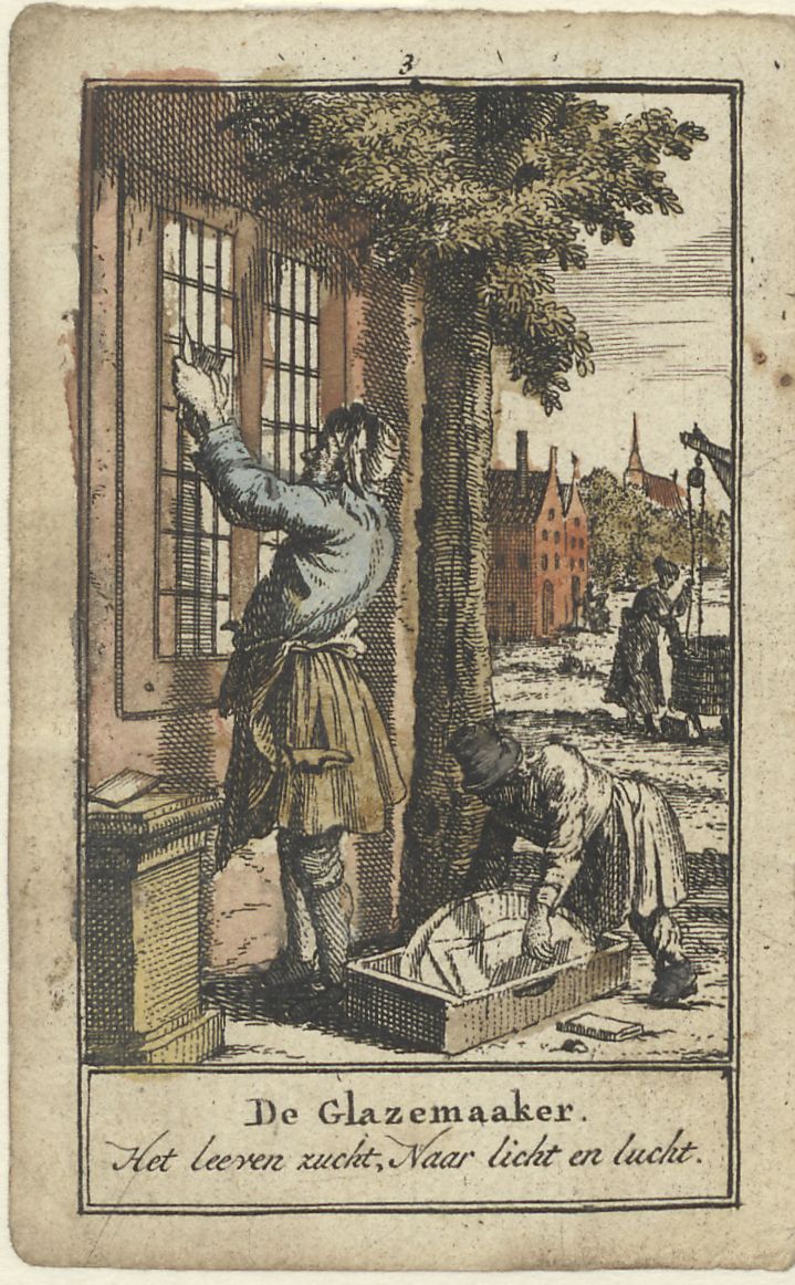 De Glazemaaker : Het leeven zucht, Naar licht en lucht.